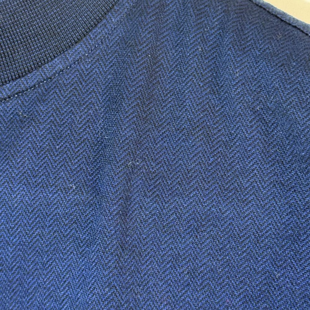 Carnoustie Men's Mock Neck 100% Cotton Long Sleeve Shirt - Midnight Blue - XL - Picture 5 of 7